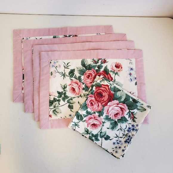 Waverly Dining Vtg Waverly First Lady Roses Napkins And Quilted